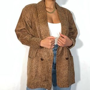 Vintage Deno Enterprise by Rocco Suede Leather Camel Blazer (size small)